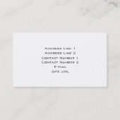 Visitekaartje Opname Studio (Achterkant)