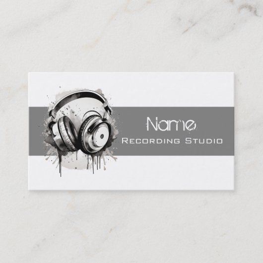 Visitekaartje Opname Studio (Voorkant)
