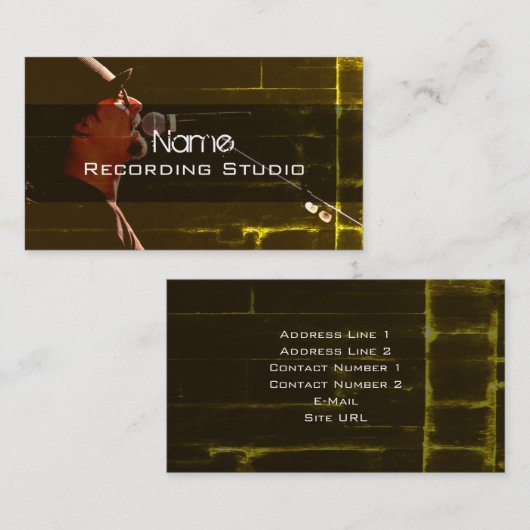 Visitekaartje Opname Studio (Voorkant / Achterkant)