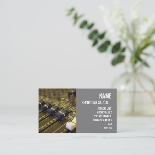 Visitekaartje Opname Studio (Staand voorkant)