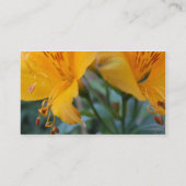 Visitekaartje Oranje bloemen (Achterkant)