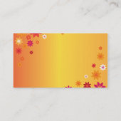 Visitekaartje Oranje bloemen (Achterkant)