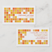 Visitekaartje Oranje gele tegels mozaïekprofiel (Voorkant / Achterkant)