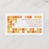 Visitekaartje Oranje gele tegels mozaïekprofiel (Achterkant)