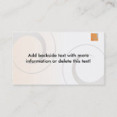 visitekaartje Oranje Logo (Achterkant)