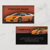 visitekaartje Oranje sportauto (Voorkant / Achterkant)