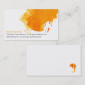 Visitekaartje Oranje verfslib (Voorkant / Achterkant)