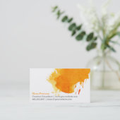 Visitekaartje Oranje verfslib (Staand voorkant)