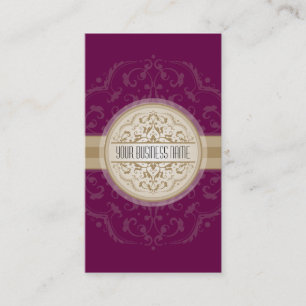 VISITEKAARTJE Oriental Mandala Plum Gold