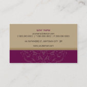 VISITEKAARTJE Oriental Mandala Plum Gold (Achterkant)