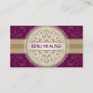 VISITEKAARTJE Oriental Mandala Plum Gold