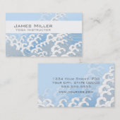 Visitekaartje Oriental Wave (blauw) (Voorkant / Achterkant)