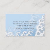 Visitekaartje Oriental Wave (blauw) (Achterkant)