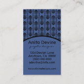 Visitekaartje oude kerken, blauw (Achterkant)