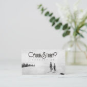 Visitekaartje | Oude Kinderen op strand foto (Staand voorkant)