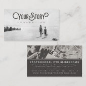 Visitekaartje | Oude Kinderen op strand foto (Voorkant / Achterkant)