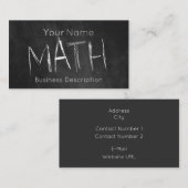 Visitekaartje over het schoolvak (Voorkant / Achterkant)