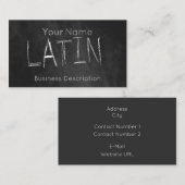 Visitekaartje over het schoolvak (Voorkant / Achterkant)