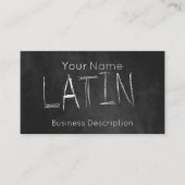 Visitekaartje over het schoolvak (Voorkant)