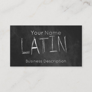 Visitekaartje over het schoolvak