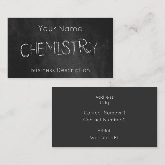 Visitekaartje over het schoolvak (Voorkant / Achterkant)