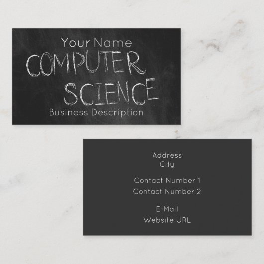 Visitekaartje over het schoolvak (Voorkant / Achterkant)