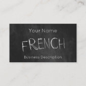 Visitekaartje over het schoolvak (Voorkant)