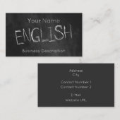 Visitekaartje over het schoolvak (Voorkant / Achterkant)