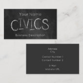 Visitekaartje over het schoolvak (Voorkant / Achterkant)