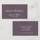 Visitekaartje Paars en wit bloem (Voorkant / Achterkant)