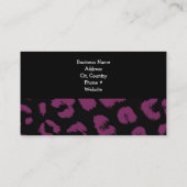 Visitekaartje Paars en zwart loopvlakpatroon (Achterkant)