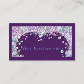  Visitekaartje Paars Jewel Heart (Voorkant)