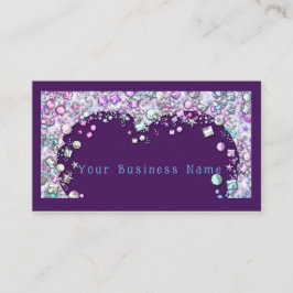 Visitekaartje Paars Jewel Heart