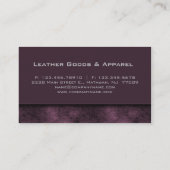 Visitekaartje Paars leder (Achterkant)