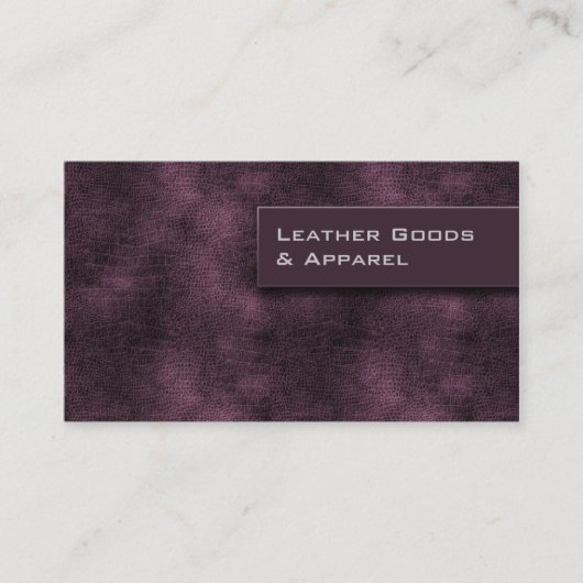Visitekaartje Paars leder (Voorkant)