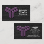 Visitekaartje Paars metaal (Voorkant / Achterkant)