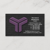 Visitekaartje Paars metaal (Achterkant)