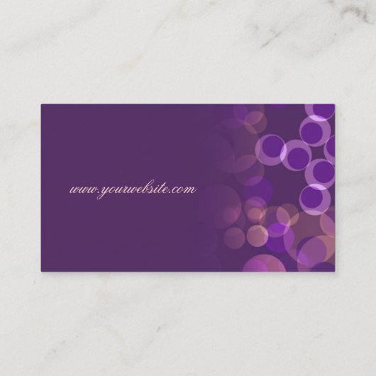 Visitekaartje Paarse belletjes (Achterkant)