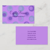 Visitekaartje Paarse Blauwgroen Stippen (Voorkant / Achterkant)