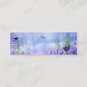 Visitekaartje Paarse Bloemen Vogels Skinny (Achterkant)