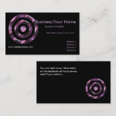 visitekaartje : Paarse Bullseye Target (Voorkant / Achterkant)