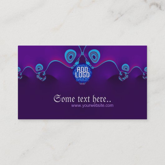 Visitekaartje Paarse cirkelgolven (Achterkant)