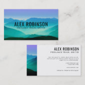 Visitekaartje Paarse en groene bergen (Voorkant / Achterkant)