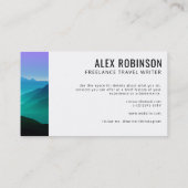 Visitekaartje Paarse en groene bergen (Achterkant)