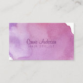 Visitekaartje Paarse gradiënt Waterverf (Voorkant)