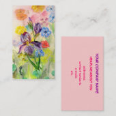 visitekaartje "Paarse Iris" (Voorkant / Achterkant)