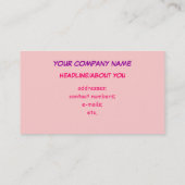 visitekaartje "Paarse Iris" (Achterkant)