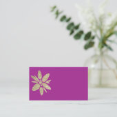 visitekaartje Paarse RSVP met gouden vonk Informatiekaartje (Staand voorkant)