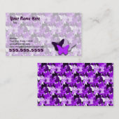 Visitekaartje Paarse vlinder (Voorkant / Achterkant)