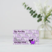 Visitekaartje Paarse vlinder (Staand voorkant)